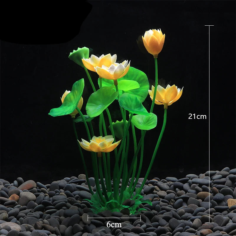 Pianta Artificiale per Acquario – Decorazione Realistica in Plastica – Erba Acquatica Subacquea per Allestimento Vasca Pesci