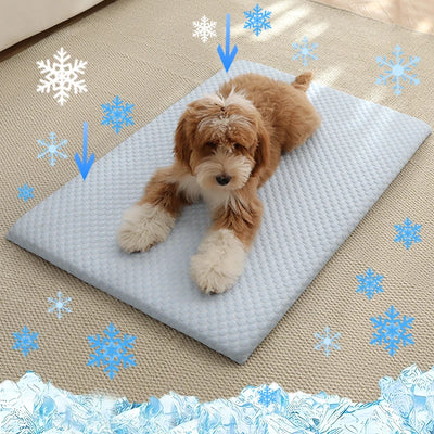 New Summer Cooling Pet Mat – Tappetino Refrigerante Spesso per Cani e Gatti, Materassino Rinfrescante Alto, Traspirante e Lavabile per Taglia Media e Grande - Partenopet