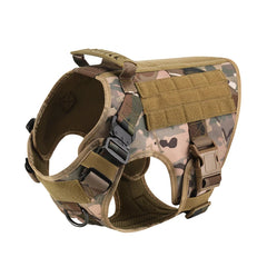 Pettorina Tattica per Cani Grandi MOLLE Regolabile con Maniglia e Attacchi Guinzaglio – CP  Harness