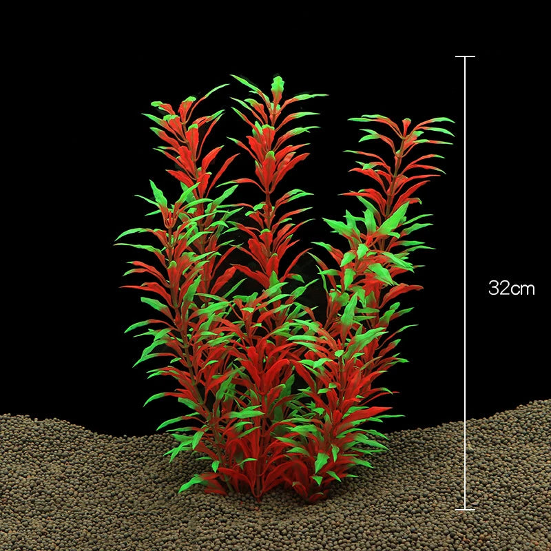 Pianta Artificiale per Acquario – Decorazione Realistica in Plastica – Erba Acquatica Subacquea per Allestimento Vasca Pesci