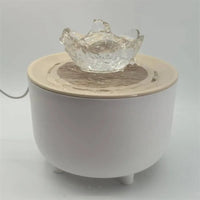 Fontanella Automatica per Gatti 1,2 L con Filtro – Distributore Acqua USB Silenzioso a Ricircolo – Wood lotus flowers