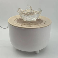 Fontanella Automatica per Gatti 1,2 L con Filtro – Distributore Acqua USB Silenzioso a Ricircolo – Wood lotus flowers