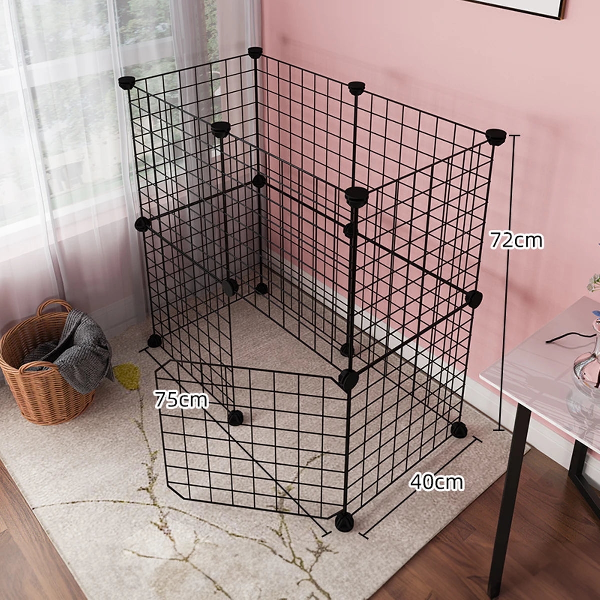 Recinto Modulare per Cani e Cuccioli | Box da Interno in Rete Metallica con Porta