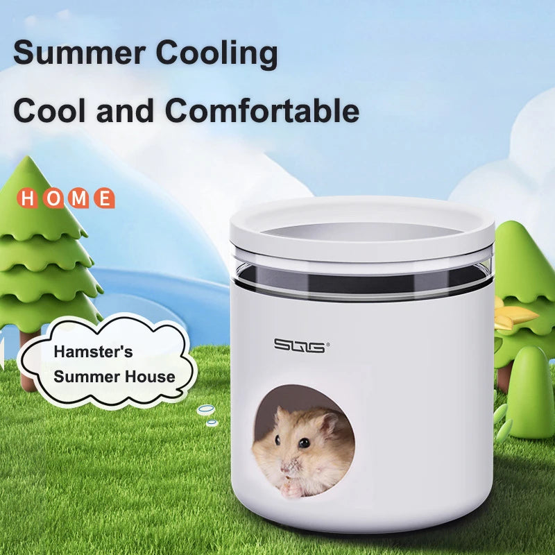 Casetta Refrigerante per Criceti e Piccoli Roditori | Rifugio Estivo con Piastra in Acciaio Inox