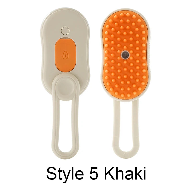 Spazzola a vapore 3 in 1 per Gatti, pettine per gatti a vapore, con impugnatura girevole a 360°, pettine massaggiante multifunzionale in silicone