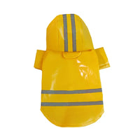 Impermeabile Riflettente per Cani Piccoli con Cappuccio – Mantella Antipioggia in PU S-XL – Yellow