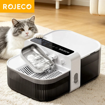 ROJECO Fontanella Wireless per Gatti 3,5L con Separazione Acqua di Scarto | 2000mAh
