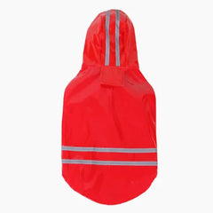 Impermeabile per Cani con Cappuccio e Dettagli Riflettenti | S-XL – Red