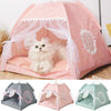Cuccia Tenda Pieghevole per Gatti – Casetta Portatile 4 Stagioni con Tappetino Fresco – Nido Traspirante per Animali Domestici