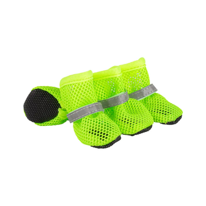 Scarpe Protettive per Cani Traspiranti e Antiscivolo | Set da 4 Stivaletti Riflettenti per Cani di Piccola e Media Taglia