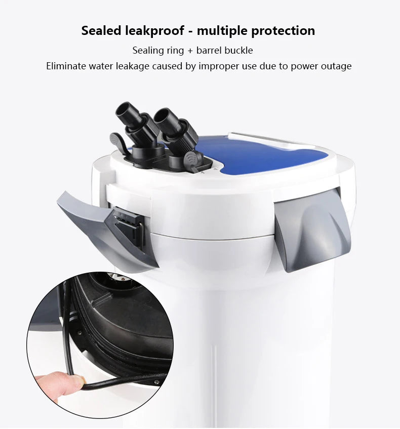 SunSun HW-3000 Filtro Esterno Acquario con UV 9W e Display LCD | 1200-3000 L/h - Partenopet