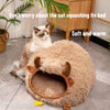 Cuccia Chiusa per Gatti a Forma di Yak – Casetta Calda Invernale Semi-Chiusa con Cuscino Rimovibile – Nido per Gatti e Cani Piccola Taglia