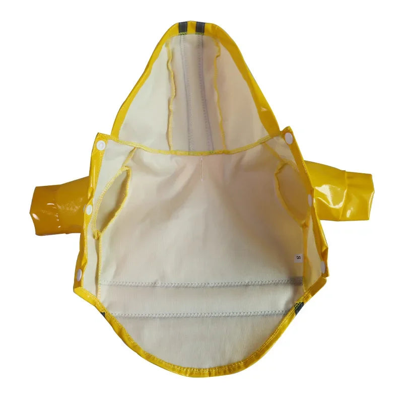 Impermeabile Riflettente per Cani Piccoli con Cappuccio – Mantella Antipioggia in PU S-XL