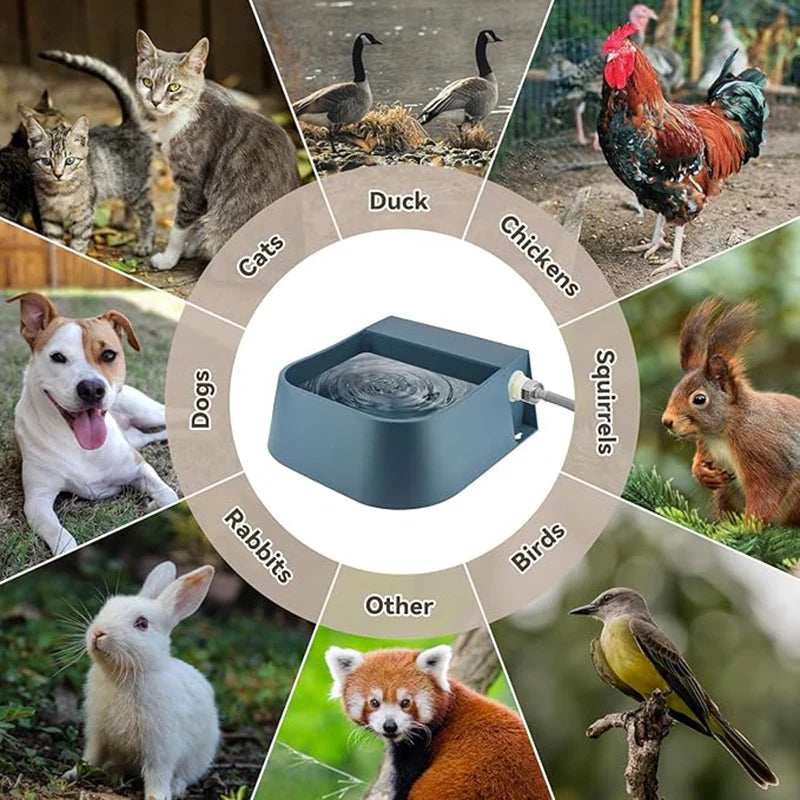 Abbeveratoio Automatico 2L per Cani e Animali con Galleggiante e Tubo 1,5 m