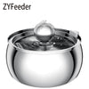 ZYFeeder Fontanella per Gatti e Cani 4L in Acciaio Inox 304 con Filtro e Indicatore Livello