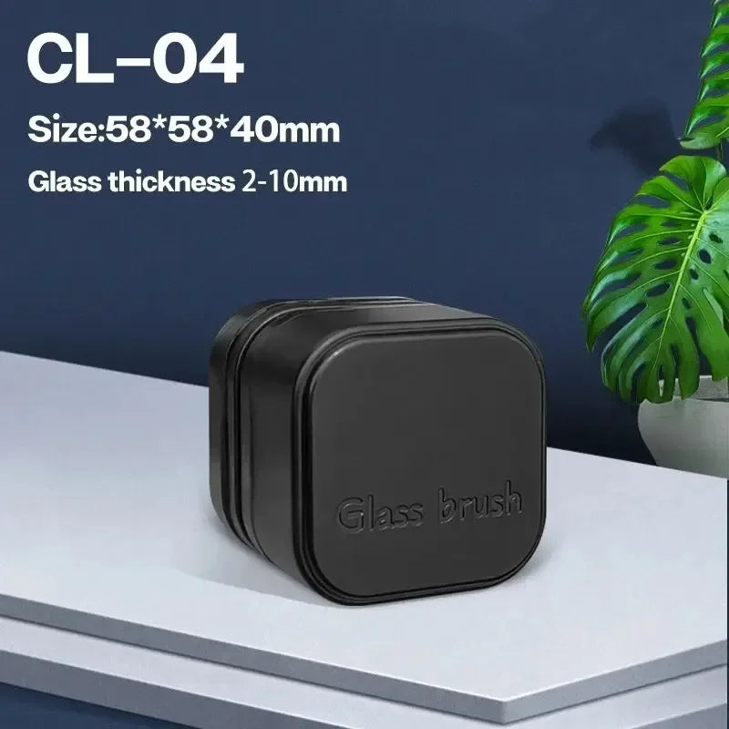 Mini Spazzola Magnetica per Acquario | Pulitore Vetri Antigraffio | Nero - Partenopet