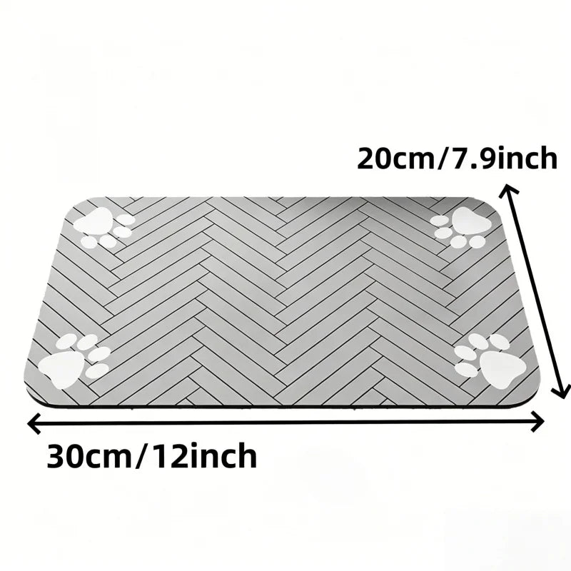 Pet Feeding Mat – Tappetino Sottociotola Super Assorbente per Cani e Gatti, Tovaglietta Impermeabile in Gomma ad Asciugatura Rapida per Cibo e Acqua