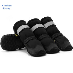Scarpe Invernali per Cani Impermeabili Antiscivolo e Riflettenti | Taglie 1-8 – Black
