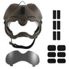 Casco Tattico K9 per Cani da Lavoro con Occhiali Protettivi e Guide Laterali