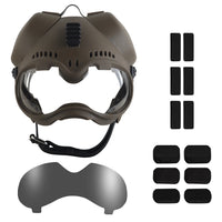 Casco Tattico K9 per Cani da Lavoro con Occhiali Protettivi e Guide Laterali – KD-H-01 T