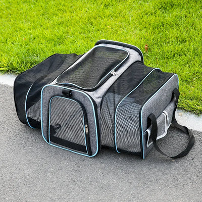 Trasportino Per Cani E Gatti Espandibile Su Due Lati Trasportino Per Cani Da Viaggio Pieghevole Trasportino Per Animali Domestici Per Gatti Cani Cuccioli