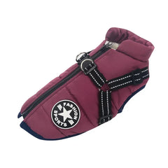 Giubbotto Invernale per Cani con Pettorina Integrata – Caldo, Impermeabile e Riflettente S-5XL – PURPLE