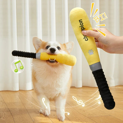 Mazza da Baseball per Cani in Peluche Squeaky | Gioco Interattivo 35cm