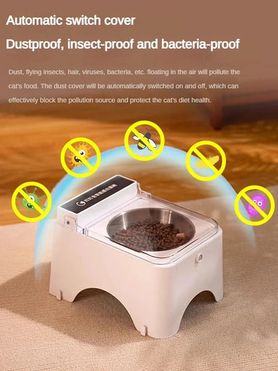 Ciotola Smart Automatica per Gatti con Sensore Infrarossi e Coperchio | Acciaio Inox o Ceramica
