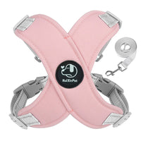 Pettorina Riflettente per Cani con Guinzaglio 1,5 m – Morbida, Traspirante e Regolabile – Pink
