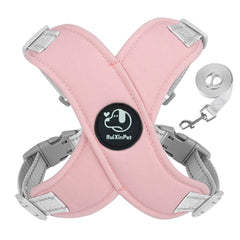 Pettorina Riflettente per Cani con Guinzaglio 1,5 m – Morbida, Traspirante e Regolabile – Pink