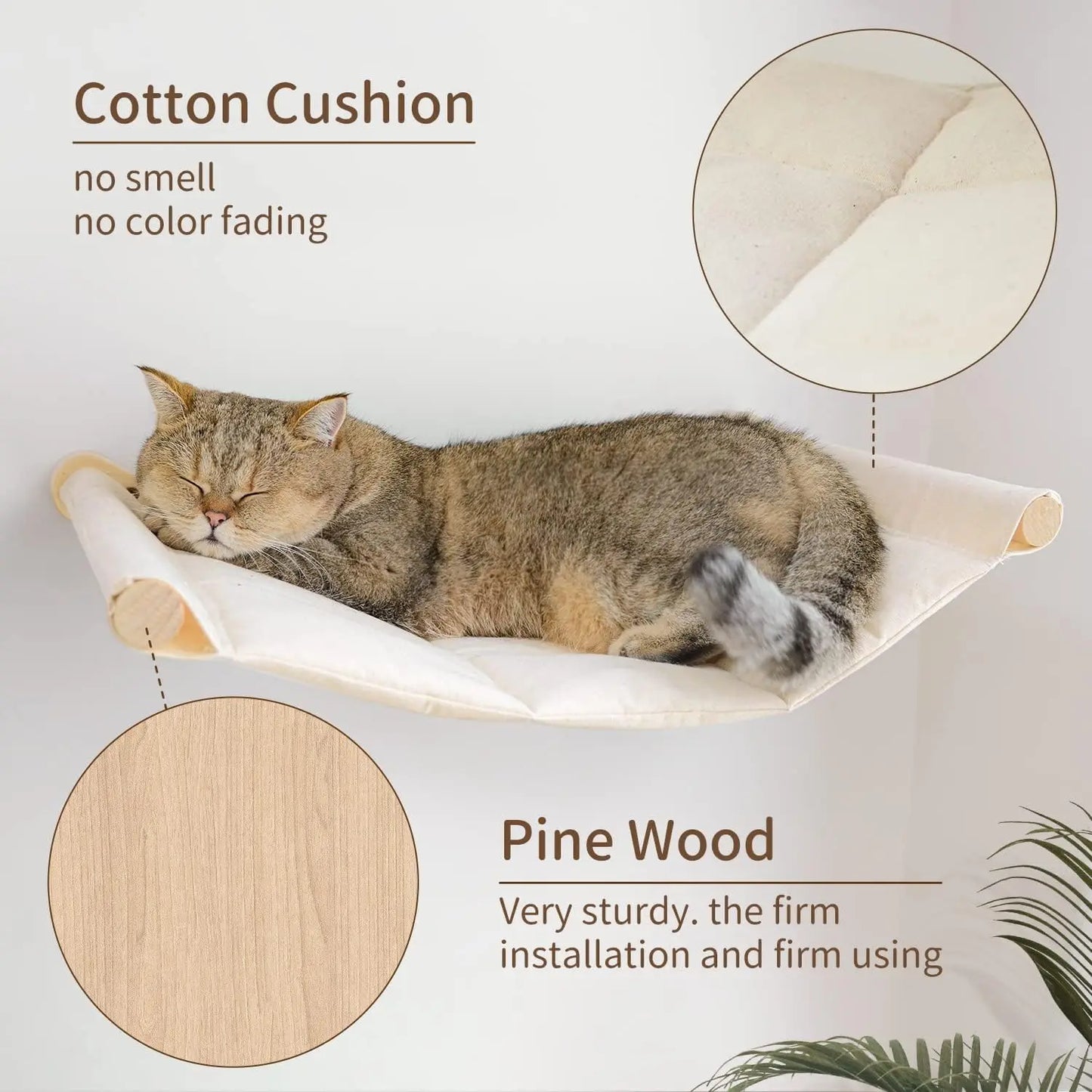 Amaca da Parete per Gatti 53×37 cm | Cuccia Sospesa e Mensola Relax