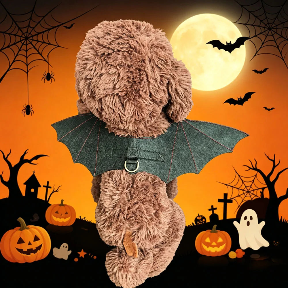 Ali da Pipistrello per Cani Halloween – Costume Regolabile per Cani di Piccola Taglia