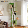 Tiragraffi Albero per Gatti da Pavimento a Soffitto | Cat Tree Regolabile con Cuccia, Amaca e Pali in Sisal
