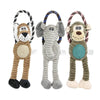Gioco Premium per Cani | Peluche Animale (Scimmia/Leone/Elefante) con Corda in Nylon Resistente e Squittio