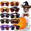 Set 18 Papillon Halloween per Cani e Gatti – Fiocchi Regolabili Fantasie Assortite