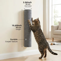 Tiragraffi Adesivo da Parete per Gatti 50×10 cm | Verticale Salvaspazio – Ligth Gray