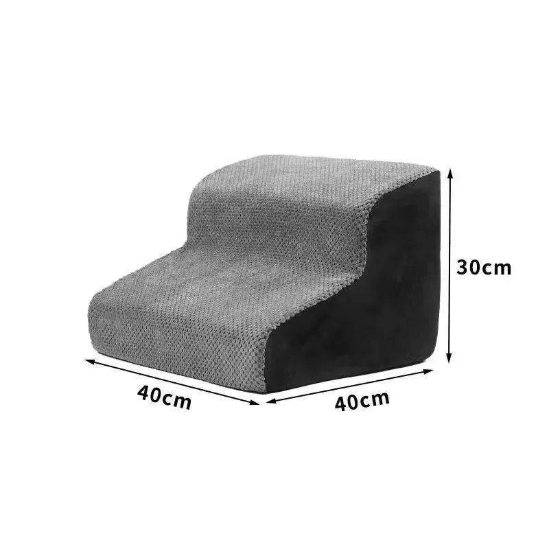Scaletta per Cani e Gatti in Memory Foam | Rampa 2/3 Gradini Lavabile - Partenopet