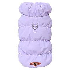 Giubbotto Imbottito per Cani – Gilet Invernale Caldo con Collo Alto – Taglie XS-2XL – PURPLE