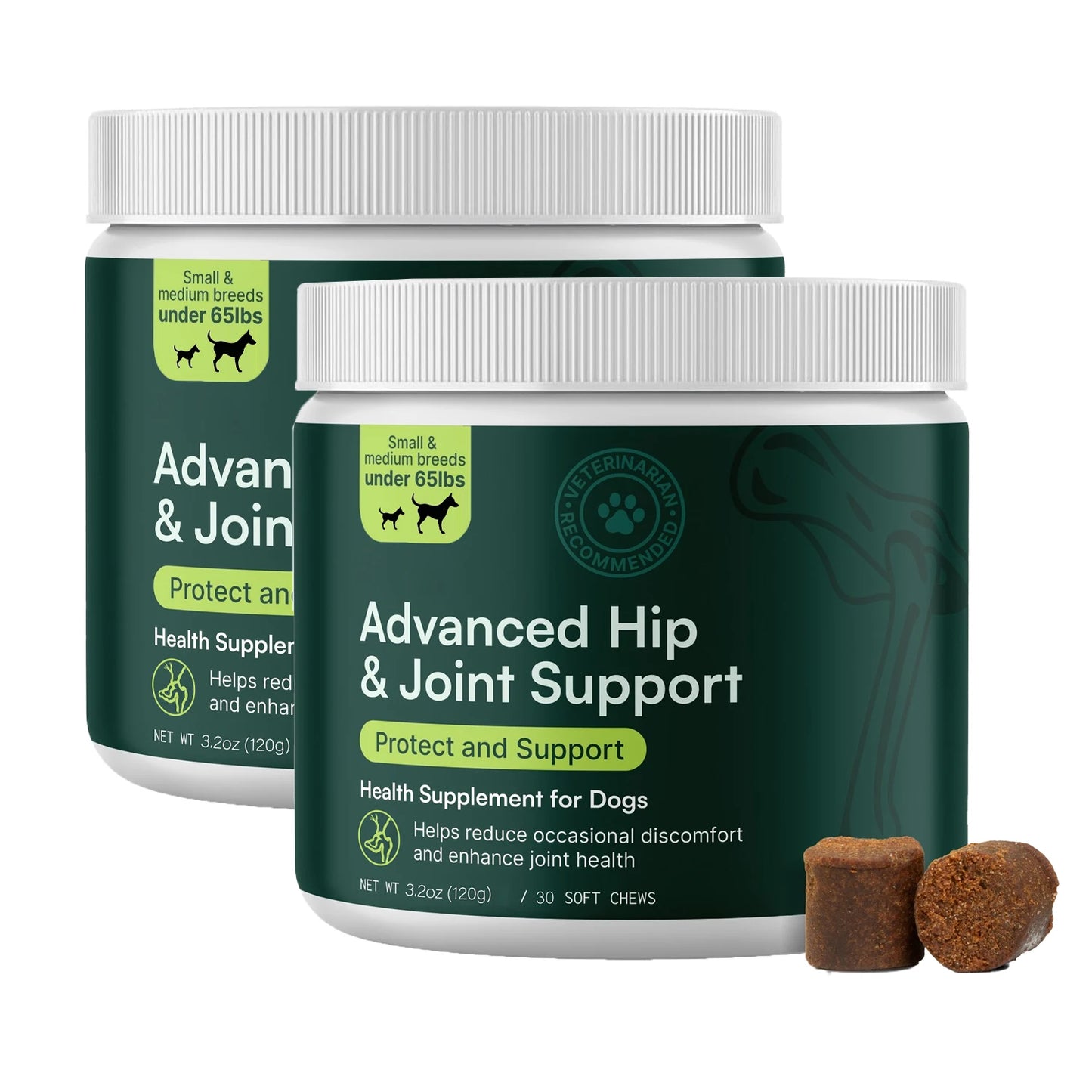 Advanced Hip & Joint Support – Integratore Articolazioni Cani con Glucosamina, MSM e Omega-3 – Soft Chews