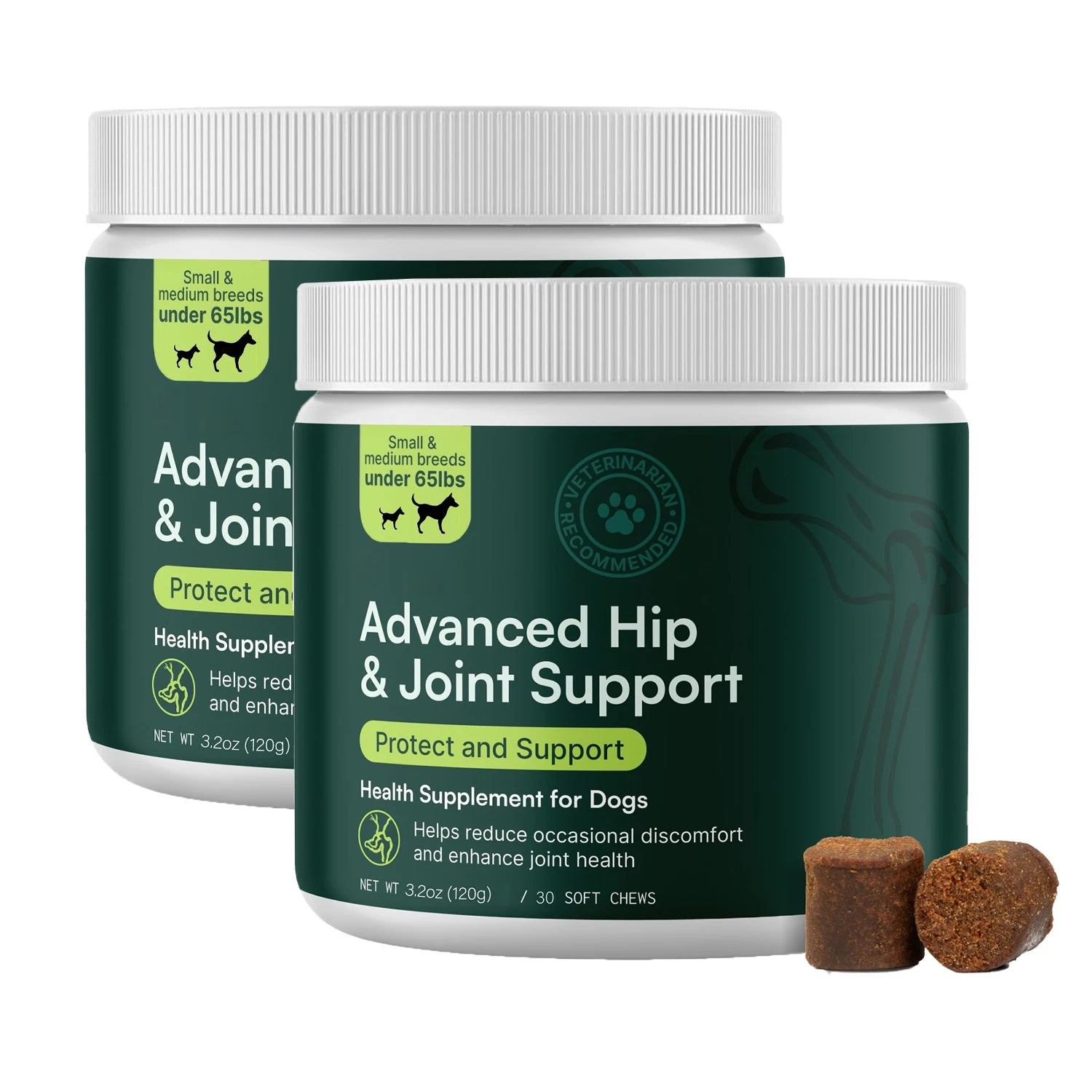 Advanced Hip & Joint Support – Integratore Articolazioni Cani con Glucosamina, MSM e Omega-3 – Soft Chews