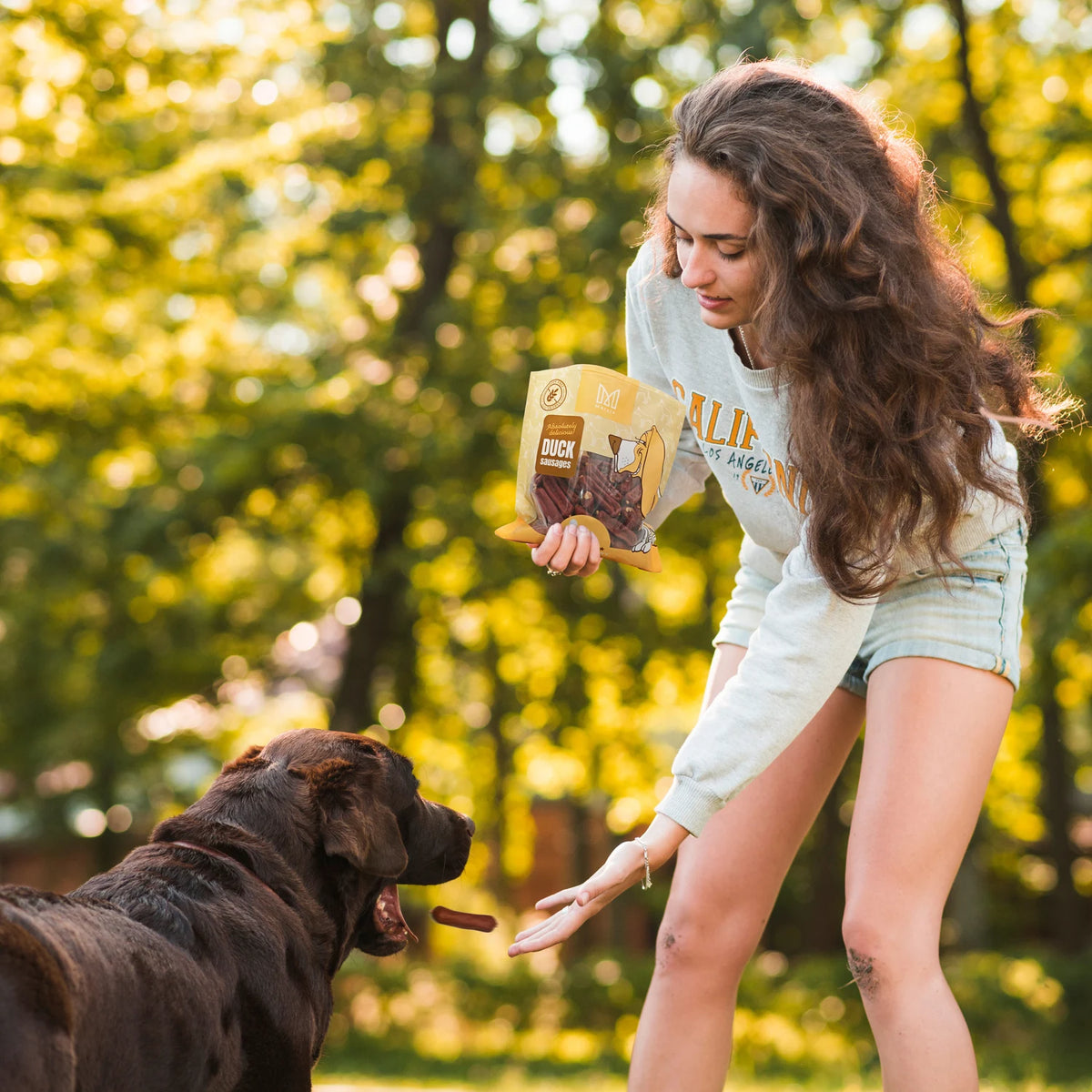 Salsicce Essiccate all’Anatra per Cani MERSJO 500 g – Snack con 90% Anatra