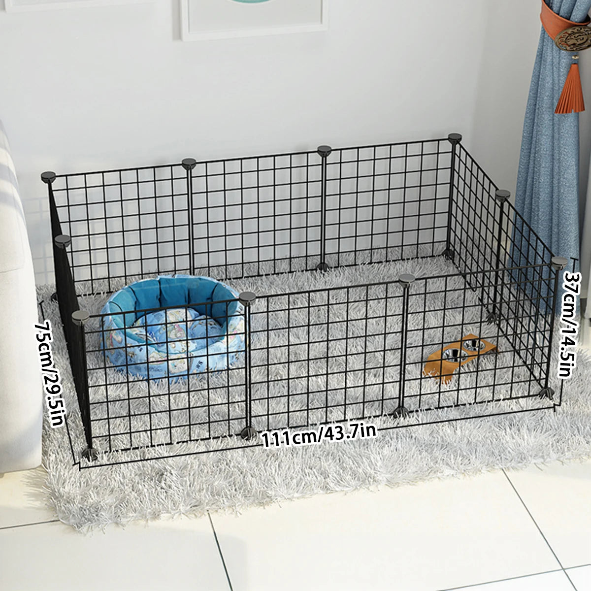 Recinto Modulare per Cani e Cuccioli | Box da Interno in Rete Metallica con Porta