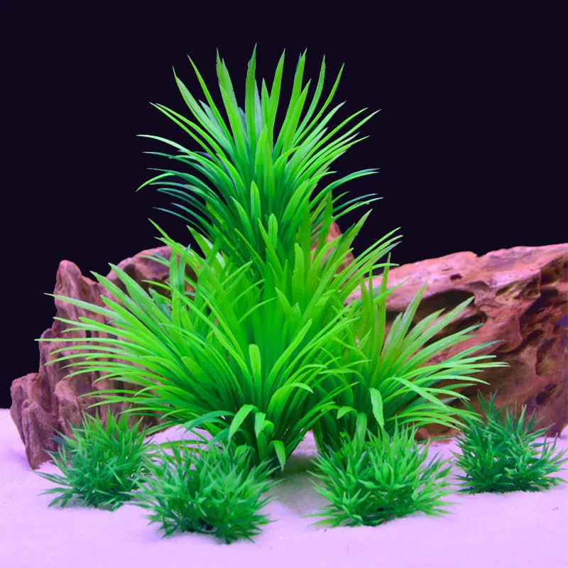 Pianta Artificiale per Acquario – Decorazione Realistica in Plastica – Erba Acquatica Subacquea per Allestimento Vasca Pesci