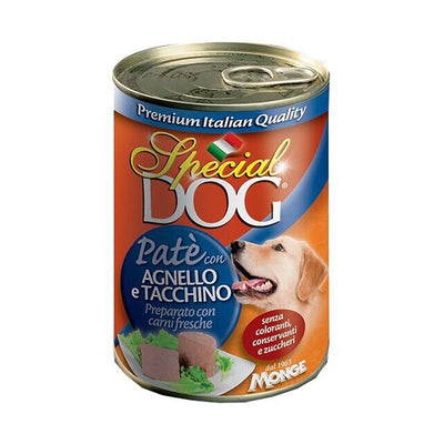 Alimento umido per cani Patè con agnello e tacchino Special Dog da 400 g