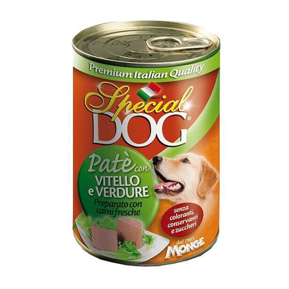 Monge Special Dog All Breeds Adult Paté Vitello e Ortaggi Alimento per Cani 400g