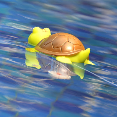 Termometro galleggiante per piscina a forma di tartaruga marina verde, scala graduata Celsius e Fahrenheit, ideale per il monitoraggio della temperatura in spa e acquari.