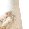 Palo tiragraffi per gatti a forma di fungo rosso con colonna in sisal bianco e base circolare robusta, altezza 54 cm, ideale per la cura delle unghie e come gioco d'arredo.