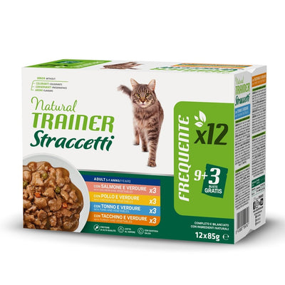 Confezione da 12 bustine di straccetti Trainer da 85 g cadauno