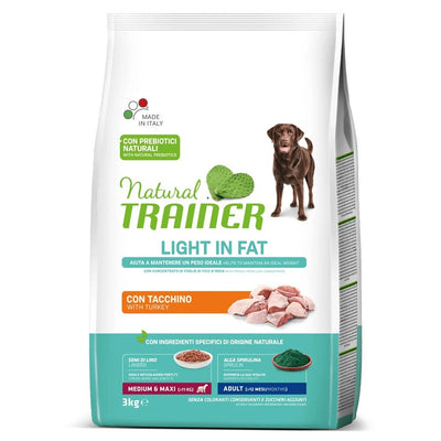 Busta di crocchette per cani in sovrappeso al tacchino Trainer 3 kg