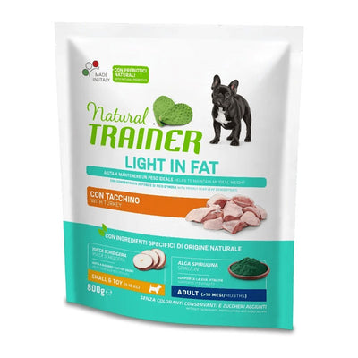 Busta di crocchette per cani in sovrappeso al tacchino Trainer Light 800 g